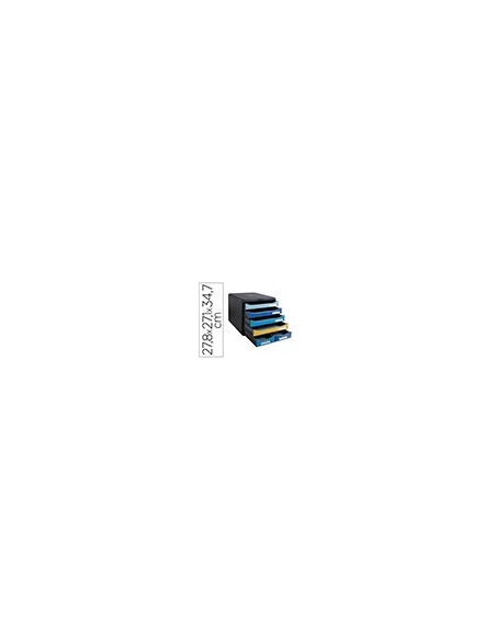 FICHERO CAJONES EXACOMPTA BIG BOX MAXI BEE BLUE 6 CAJONES SURT.