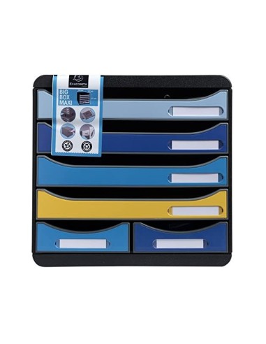FICHERO CAJONES EXACOMPTA BIG BOX MAXI BEE BLUE 6 CAJONES SURT.