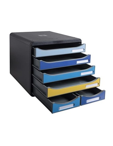 FICHERO CAJONES EXACOMPTA BIG BOX MAXI BEE BLUE 6 CAJONES SURT.