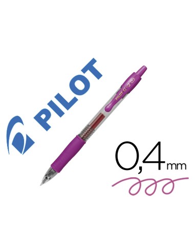 BOLIGRAFO PILOT G-2 ROSA TINTA GEL RETRACTIL SUJECION CAUCHO