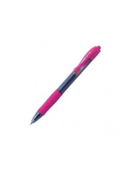 BOLIGRAFO PILOT G-2 ROSA TINTA GEL RETRACTIL SUJECION CAUCHO