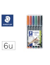 ROTULADOR STAEDTLER LUMOCOLOR RETRO.PUNTA FIBRA PERMANENTE 317 6U.WP6