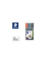 ROTULADOR STAEDTLER LUMOCOLOR RETRO.PUNTA FIBRA PERMANENTE 317 6U.WP6 2
