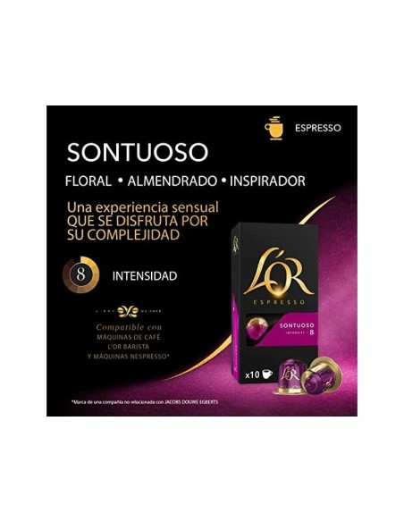 CAFE LOR ESPRESSO SONTUOSO FUERZA 8 CAJA 10 CAPSULAS