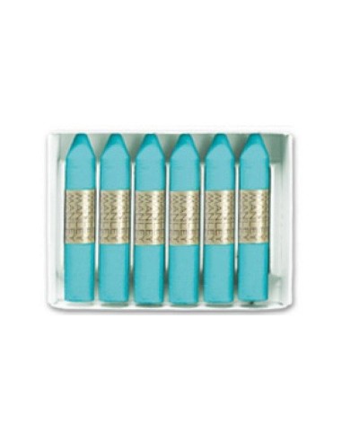 LAPICES CERA MANLEY UNICOLOR AZUL TURQUESA -CAJA DE 12 N.16**