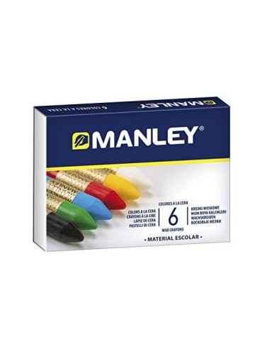 LAPICES CERA MANLEY CAJA 6 COL.REF.106