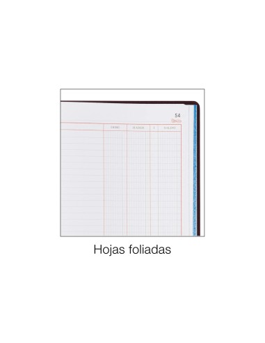 LIBRO MIQUELRIUS FL.100 H. CUENTAS CORRIENTES DEBE HABER Y SALDO
