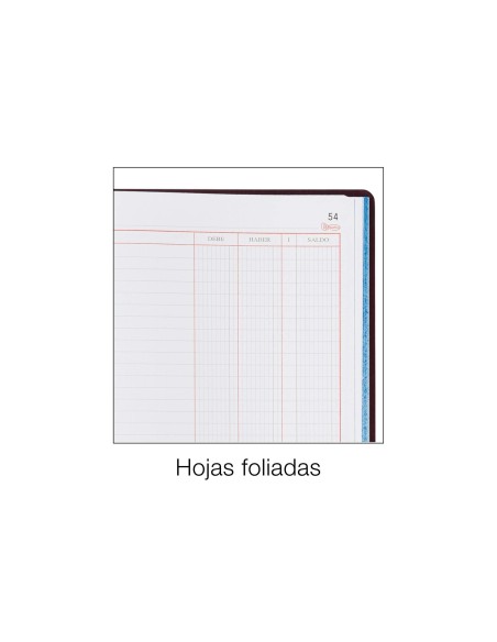 LIBRO MIQUELRIUS FL.100 H. CUENTAS CORRIENTES DEBE HABER Y SALDO