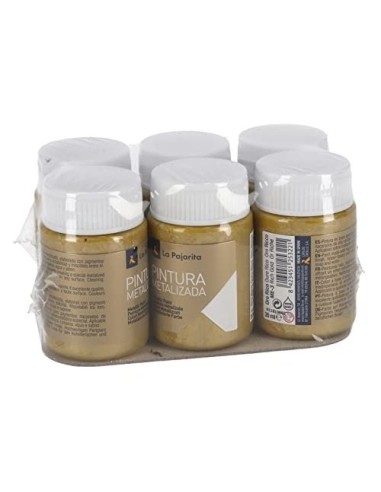 PINTURA METALIZADA LA PAJARITAORO RICO 35 ML