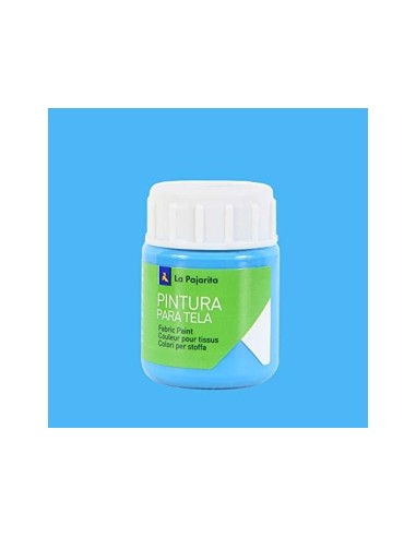 PINTURA TELA LA PAJARITA AZUL CYAN 25 ML