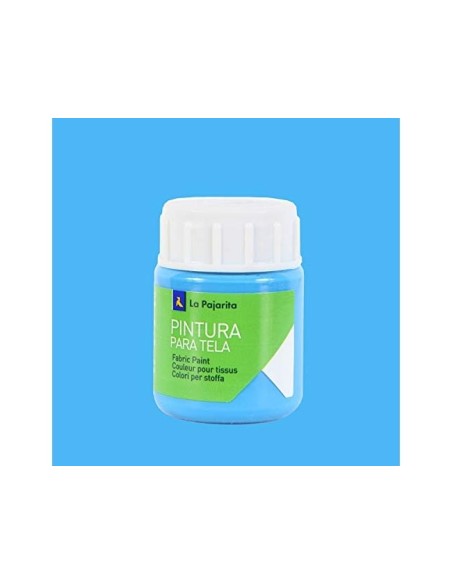 PINTURA TELA LA PAJARITA AZUL CYAN 25 ML