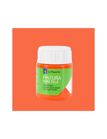 PINTURA TELA LA PAJARITA ANARANJADO 25 ML