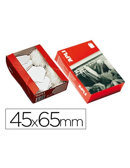 ETIQUETAS COLGANTES APLI 395 45X65MM 400UD.