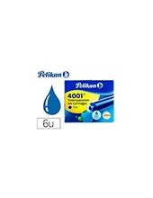 TINTA PLUMAS PELIKAN AZUL REAL CAJA 6 CARTUCHOS 2