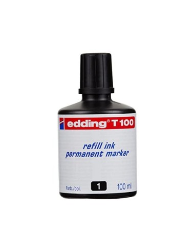 TINTA ROTULADOR EDDING T-100 NEGRO FRASCO 100 ML
