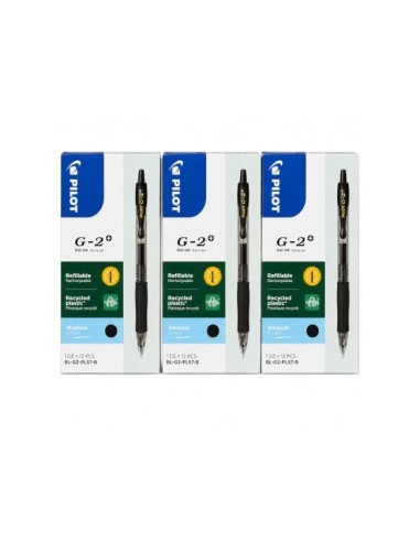 BOLIGRAFO PILOT G-2 NEGRO TINTA GEL RETR.-SUJECION CAUCHO