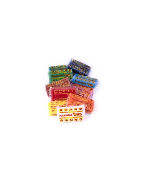 PLASTILINA JOVI BANDEJA C/10 PAQUETES COL.SURT. TAMAÑO PEQUEÑO
