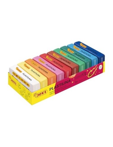PLASTILINA JOVI BANDEJA C/10 PAQUETES COL.SURT. TAMAÑO PEQUEÑO