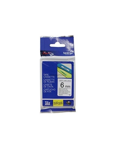 TZE-211 CINTA BROTHER BL./NG 6MMX8MT.
