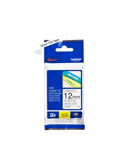 TZE-231 CINTA BROTHER NG./BL. 12MMX8MT.