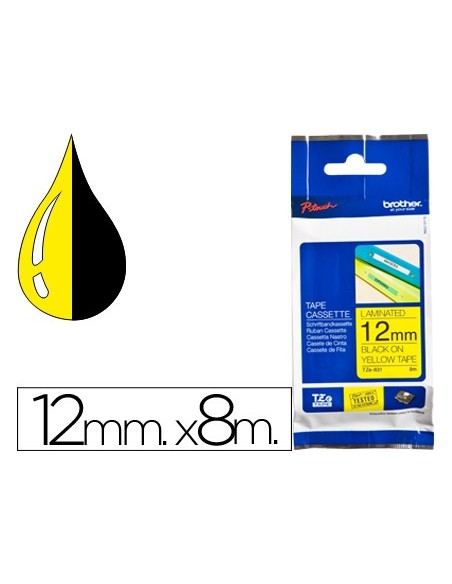 TZE-631 CINTA BROTHER AM./NG. 12MMX8MT.