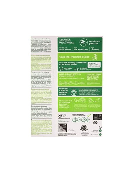 PAPEL FOTOCOP.DISCOVERY A4 75 GRAMOS PAPEL MULTIUSO