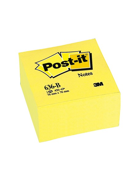 BLOC NOTAS ADH. POST-IT 76X76X45MM CUBO 450H. AM.