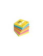 BLOC NOTAS ADH. POST-IT 76X76MM 6UD. 100H. COL.SURT. NEON 2