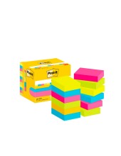 BLOC NOTAS ADH. POST-IT 38X51MM 12UD. 100H. COL.SURT. NEON