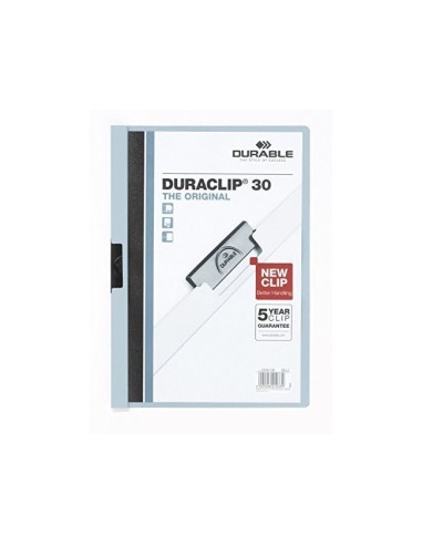 CARPETA DURACLIP DOSSIER PINZA LATERAL AZUL CAP.30 H.