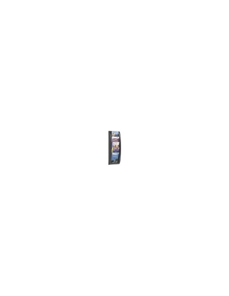 EXPOSITOR MURAL FAST DIN A4 NEGRO 5 CASILLAS 650X228X95 MM