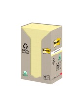 BLOC NOTAS ADH. POST-IT 38X51MM PAPEL RECICLADO 24UD. 100H. AM.