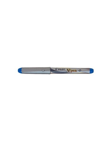 PLUMA PILOT V PEN SILVER DESECHABLE AZUL SVP-4ML