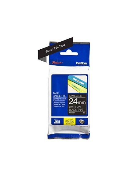 TZE-355 CINTA BROTHER NG./BL. 24MMX8MT.