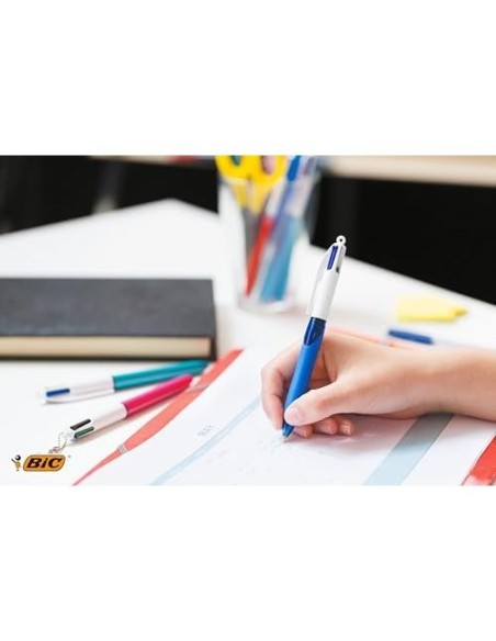 BOLIGRAFO BIC CUATRO COL.C/GRIP CAUCHO ERGONOMICO PUNTA MEDIA 1MM
