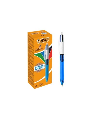 BOLIGRAFO BIC CUATRO COL.C/GRIP CAUCHO ERGONOMICO PUNTA MEDIA 1MM