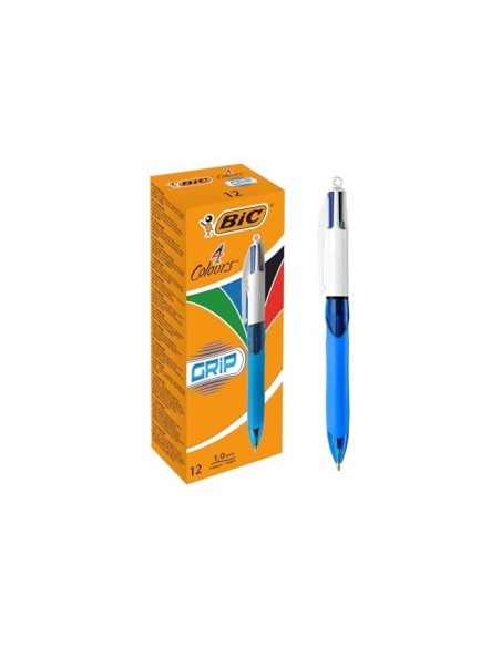 BOLIGRAFO BIC CUATRO COL.C/GRIP CAUCHO ERGONOMICO PUNTA MEDIA 1MM