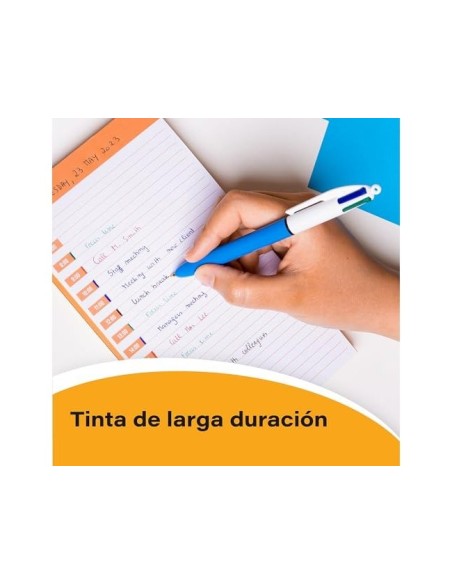 BOLIGRAFO BIC CUATRO COL.C/GRIP CAUCHO ERGONOMICO PUNTA MEDIA 1MM