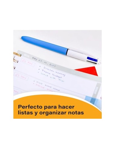 BOLIGRAFO BIC CUATRO COL.C/GRIP CAUCHO ERGONOMICO PUNTA MEDIA 1MM