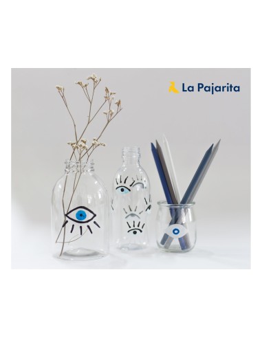 PINTURA LACA CRISTAL LA PAJARITA SET 6 COL.SURT. +PINCEL