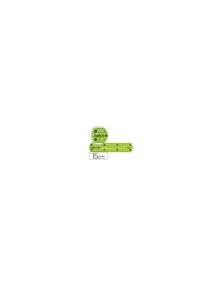 REGLA PLASTICO FLEXIBLE MAPED 15 CM COL.SURT.