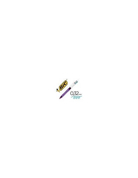 BOLIGRAFO BIC CUATRO COL.C/GRIP COL.PASTEL PUNTA 1,3 MM
