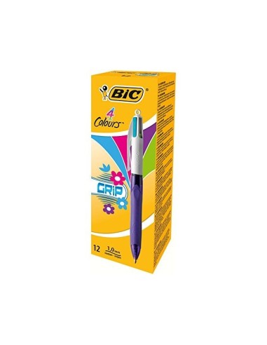 BOLIGRAFO BIC CUATRO COL.C/GRIP COL.PASTEL PUNTA 1,3 MM