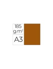 CARTULINA GUARRO A3 MARRON CHOCOLATE 185 GR PAQUETE 50 H 200040213 2