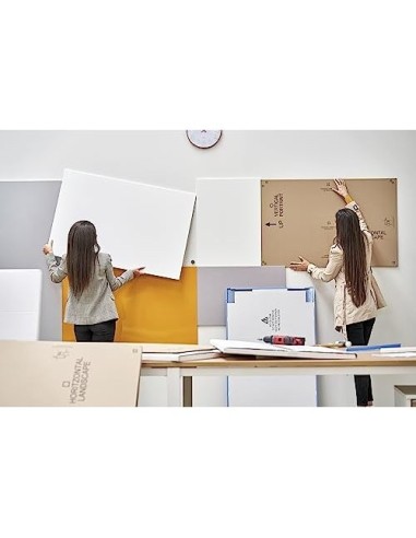 PIZARRA ROCADA MAGNETICA BLANCA C/SISTEMA SKI WHITEBOARD 100X150 CM