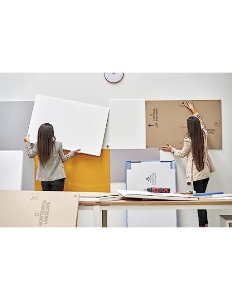 PIZARRA ROCADA MAGNETICA BLANCA C/SISTEMA SKI WHITEBOARD 100X150 CM
