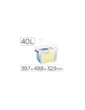 CONTENEDOR PLASTICO CEP 40L.397X498X329 MM TPTE.C/TAPA CIERRE HERM. 2