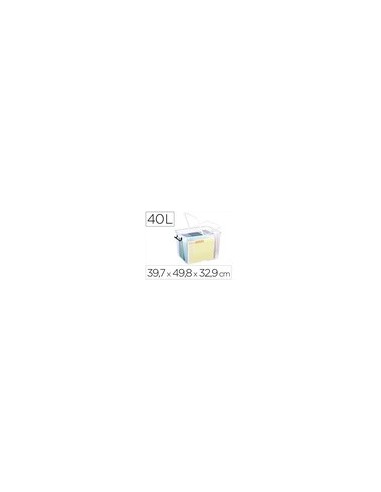 CONTENEDOR PLASTICO CEP 40L.397X498X329 MM TPTE.C/TAPA CIERRE HERM.