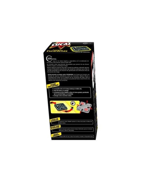 TRAMPA CUCARACHAS CUCALDOBLE CEBO 3 MESES EFICACIA PACK 6 TRAMPAS