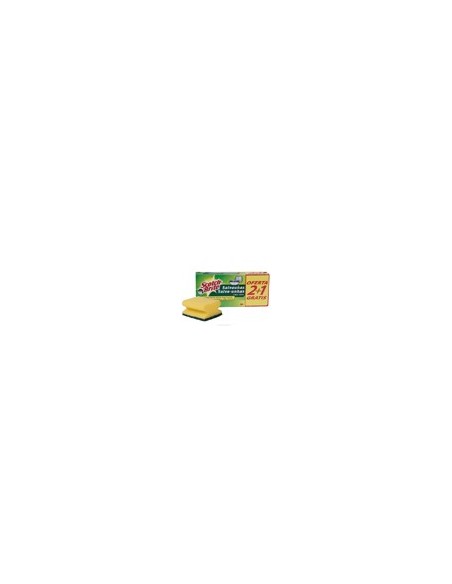 ESTROPAJO SALVAUÑAS SCOTCH BRITE FIBRA VERDE PAQUETE 3X2